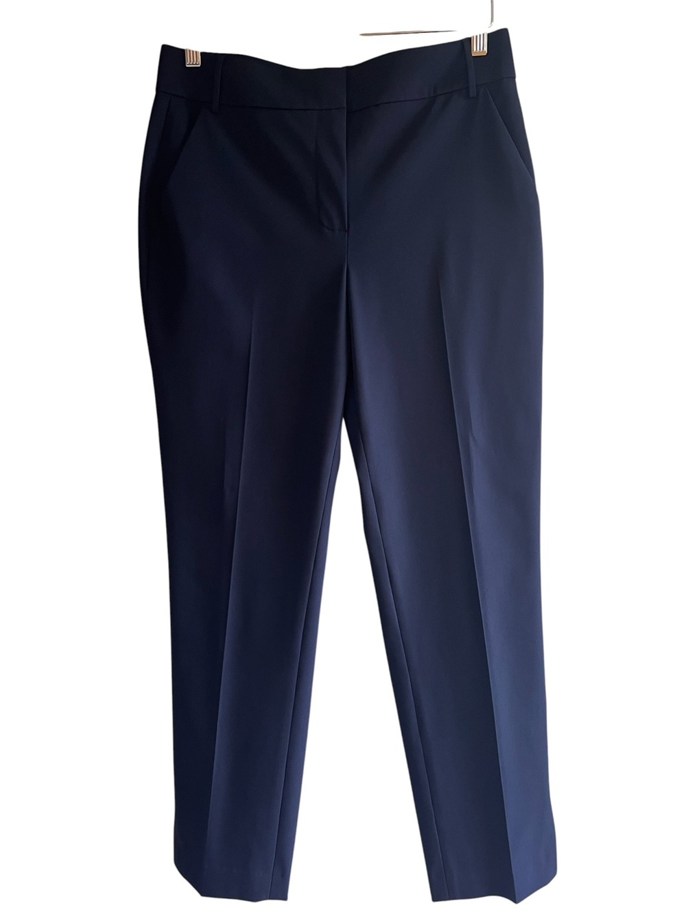 Judith & Charles navy split hem mid rise dress pants size 6 excellent condition